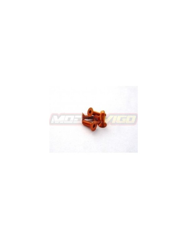 TORNILLOS HIRO SEIKO AVELLANADOS DE ALUMINIO NARANJA 5PCS (M3X6MM)