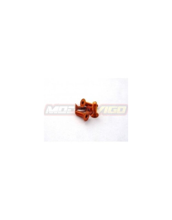 TORNILLOS HIRO SEIKO AVELLANADOS DE ALUMINIO NARANJA 5PCS (M3X8MM)