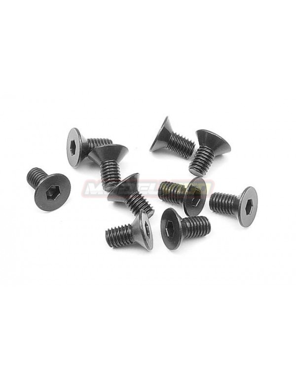 TORNILLOS MDV ACERO NEGRO CABEZA AVELLANADA ALTA CALIDAD 10PCS (M3X6M)