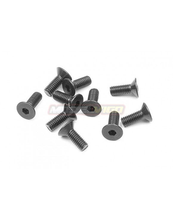 TORNILLOS MDV ACERO NEGRO CABEZA AVELLANADA ALTA CALIDAD 10PCS (M3X8M)