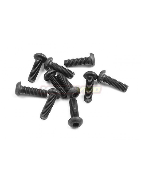 TORNILLOS MDV ACERO NEGRO CABEZA REDONDA ALTA CALIDAD 10PCS (M3X8M)