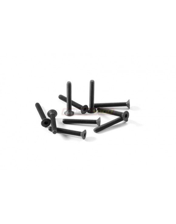 TORNILLOS MDV ACERO NEGRO CABEZA AVELLANADA ALTA CALIDAD 10PCS (M3X30M)