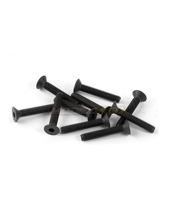 TORNILLOS MDV ACERO NEGRO CABEZA AVELLANADA ALTA CALIDAD 10PCS (M3X25M)