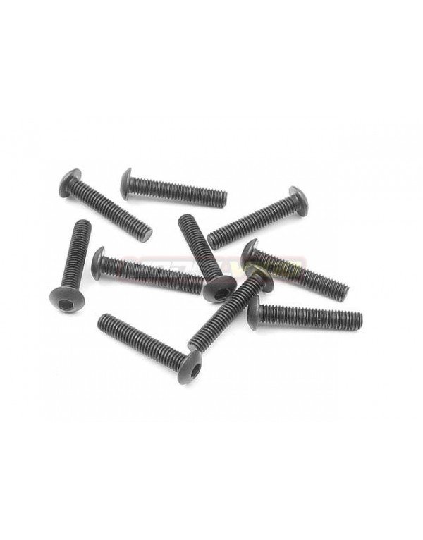 TORNILLOS MDV ACERO NEGRO CABEZA CILINDRICA ALTA CALIDAD 10PCS (M3X16M)