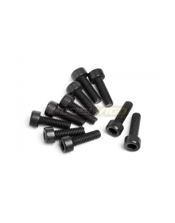 TORNILLOS MDV ACERO NEGRO CABEZA CILINDRICA ALTA CALIDAD 10PCS (M3X12M)