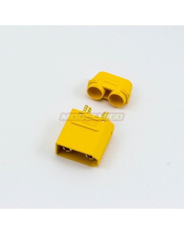 CONECTOR XT90 MDV MACHO ANTICHISPAZOS (1UNI)