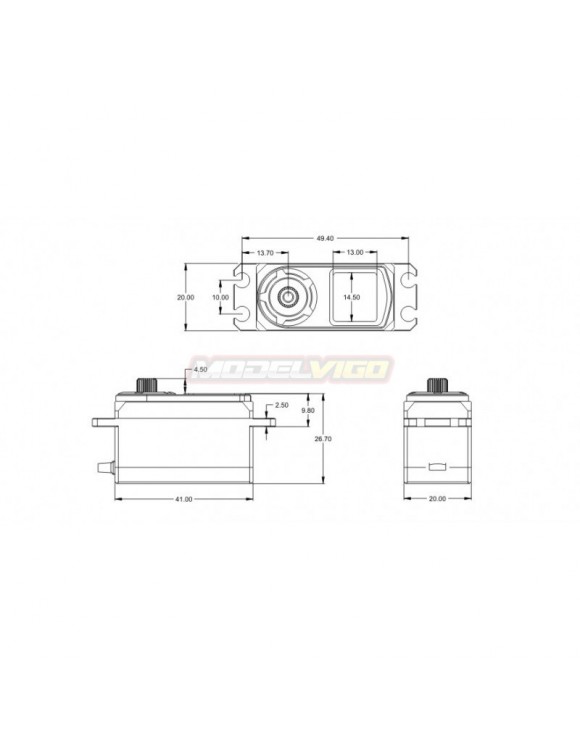 SERVO SRT CH7012 HV CORELESS CAJA SEMI- METALICA 12KG 0.057S (LOW PROFILE)