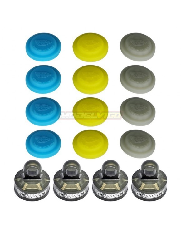 TAPONES AMORTIGUADOR KYOSHO MP10 + MEMBRANAS