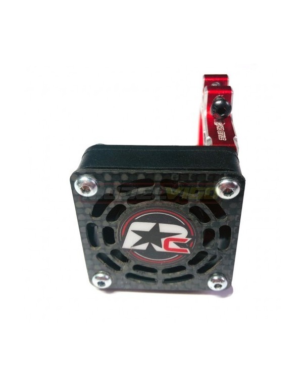 KIT SOPORTE VENTILADOR + VENTILADOR 40mm RC PROSTYLE ROJO