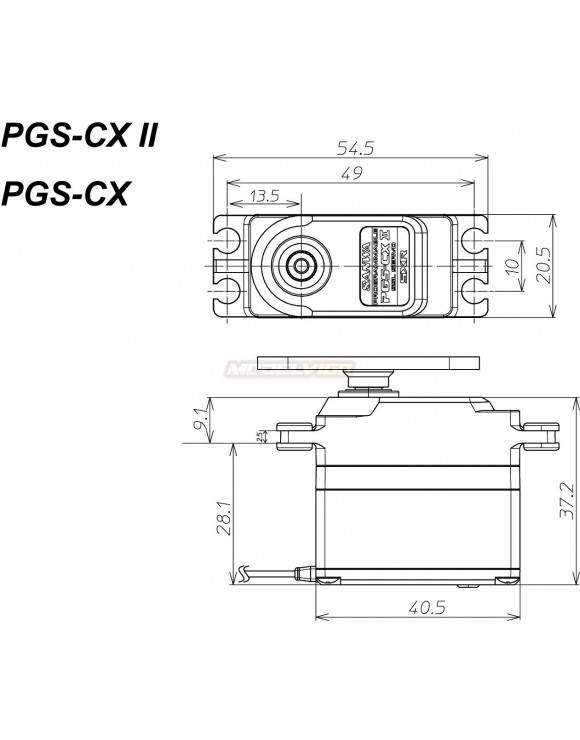 SANWA PGS-CX2 SXR (0.11s/26.5kg/7.4V )