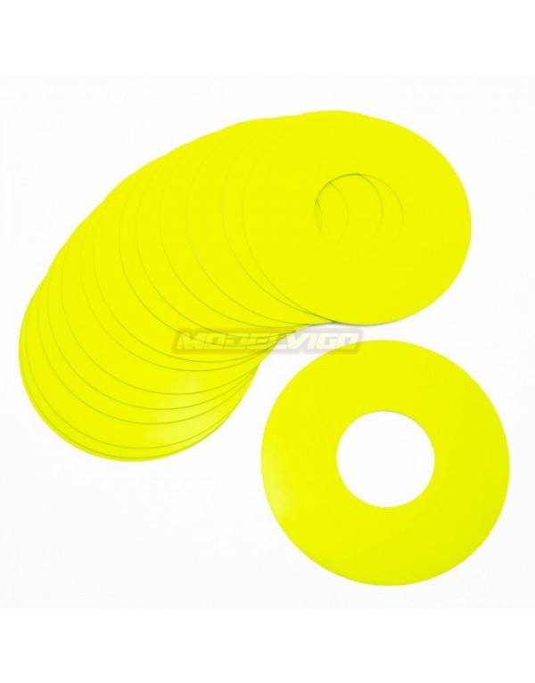 DISCOS AMARILLO FLUOR PARA LLANTAS (20U.)