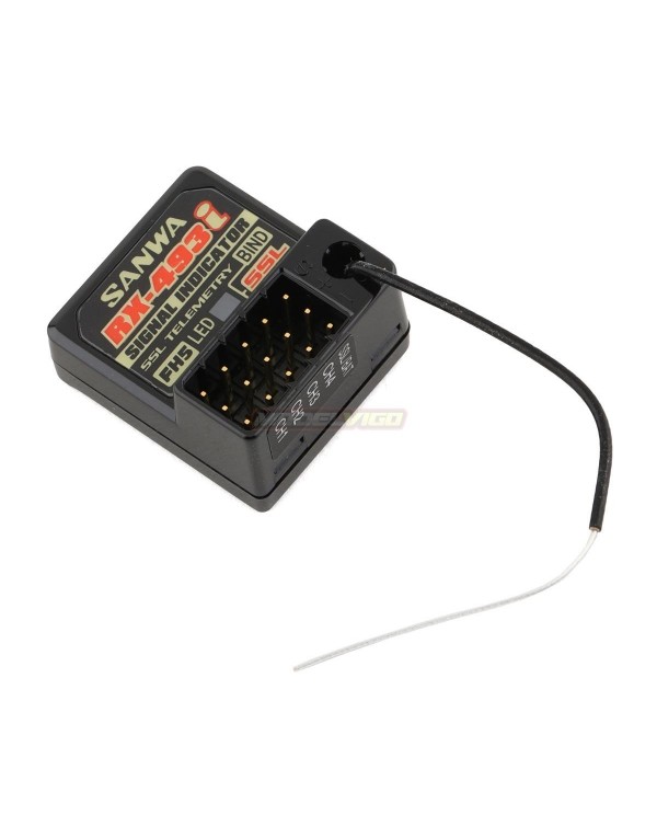 RECEPTOR SANWA RX-493i M17/MT-5 2.4GHz 4-Channel FHSS-5 Telemetry