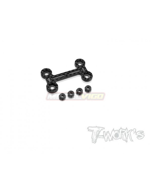 T-Works Soporte Alerón de carbono 1 Pieza RC8 B4/B4E