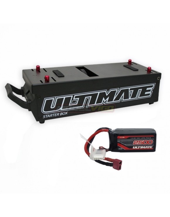 COMBO CAJA ARRANCADORA CON BATERIA 14.8V 2500MAH 20C ULTIMATE RACING