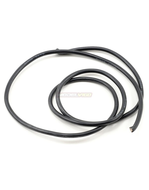 ProTek RC Silicone Hookup Wire (Black) (1 Meter) (12AWG)