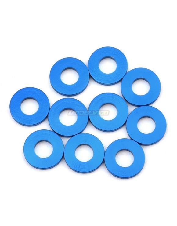 Team Associated 7.8x3.5x0.5mm Aluminum Hub Spacer Washer (Blue) (10)