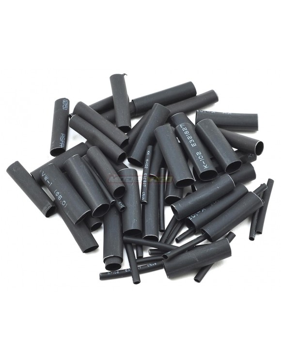 ProTek RC 1.5, 5, 6 & 8mm Shrink Tubing Assortment Pack (Black) (20) (1" Length)