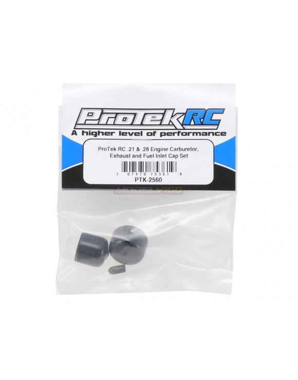 ProTek RC .21 & .28 Engine Carburetor Exhaust & Fuel Inlet Cap Set