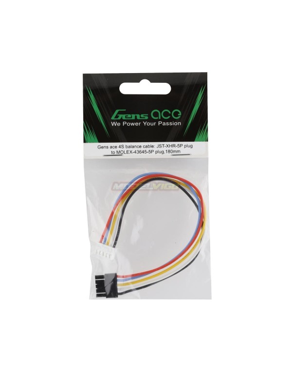 Gens Ace 4S XH Balance Cable (JST-XHR-5P to Molex-43645-5P)