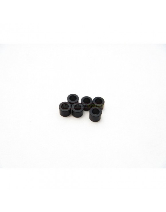 Hiro Seiko 3mm Alloy Spacer Set (4.0mm) [Black] (6pcs)