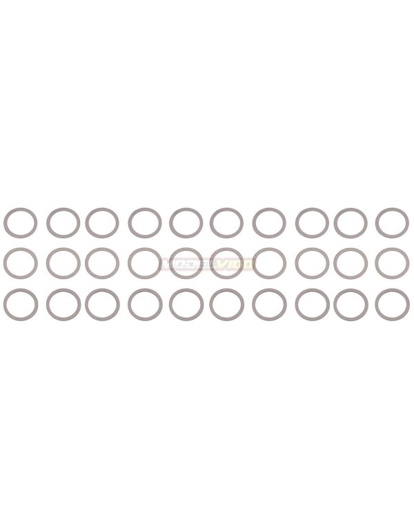 Yeah Racing 8x10mm Stainless Steel Washer Shim Set (30) (0.1, 0.2, 0.3mm)