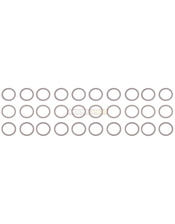 Yeah Racing 8x10mm Stainless Steel Washer Shim Set (30) (0.1, 0.2, 0.3mm)