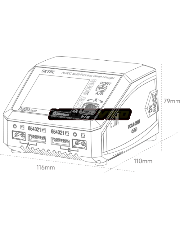 Cargador Skyrc D200 Neo AC/DC