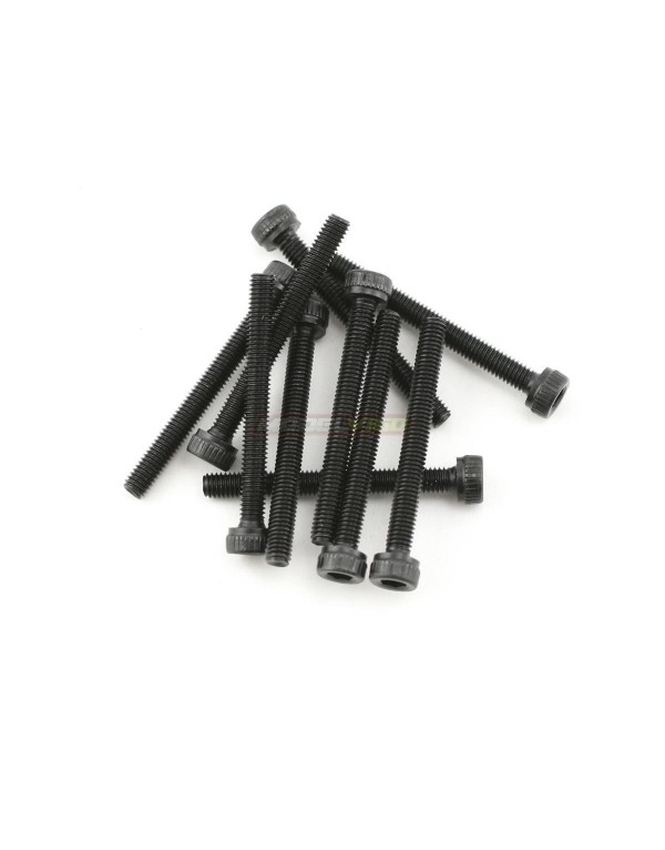 TORNILLOS MDV ACERO NEGRO CABEZA REDONDA ALTA CALIDAD 10PCS (M3X4M)