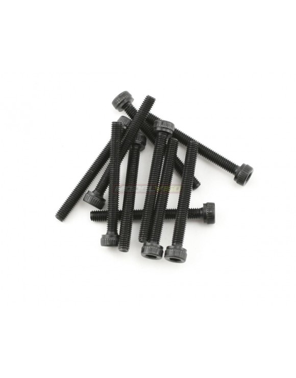 TORNILLOS MDV ACERO NEGRO CABEZA REDONDA ALTA CALIDAD 10PCS (M3X4M)