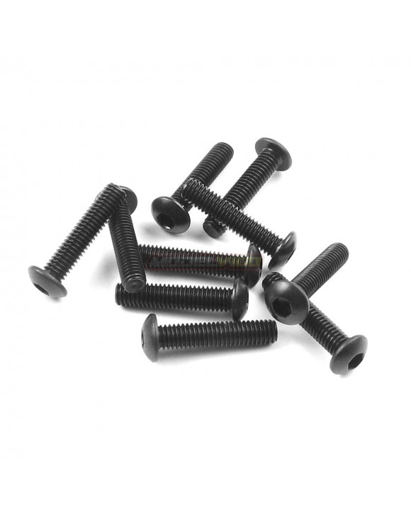 TORNILLOS MDV ACERO NEGRO CABEZA CILINDRICA ALTA CALIDAD 10PCS (M3X14M)