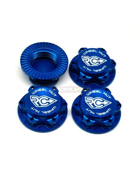 Tuercas Ruedas Aluminio RC-Project Azules