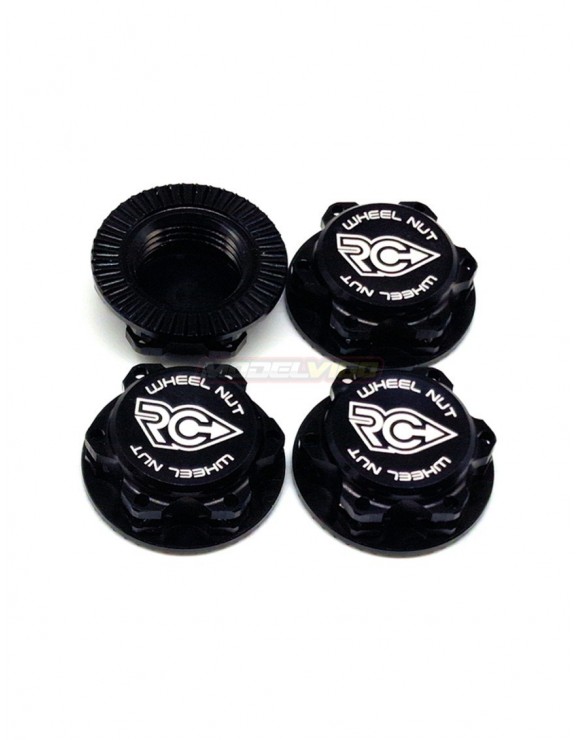 Tuercas Ruedas Aluminio RC-Project Negras