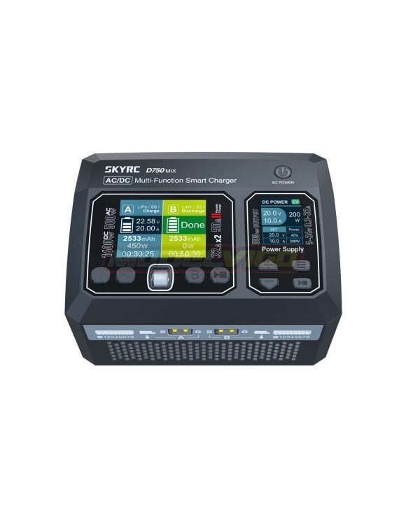 Cargador D750 lipo 1-8s 32a 500w ac skyrc