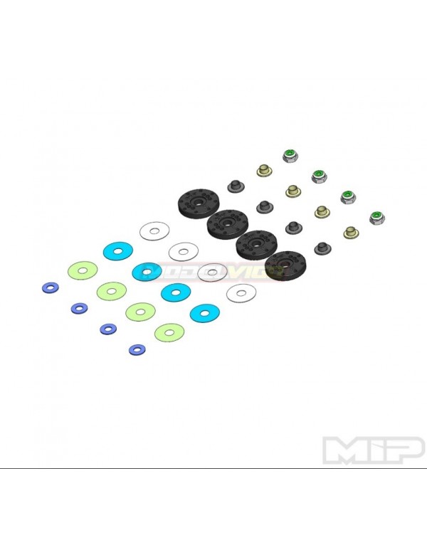 MIP Bypass1™ Hi-Flow™ Pistons, 8-Hole x 1.2mm, 1/8th Scale